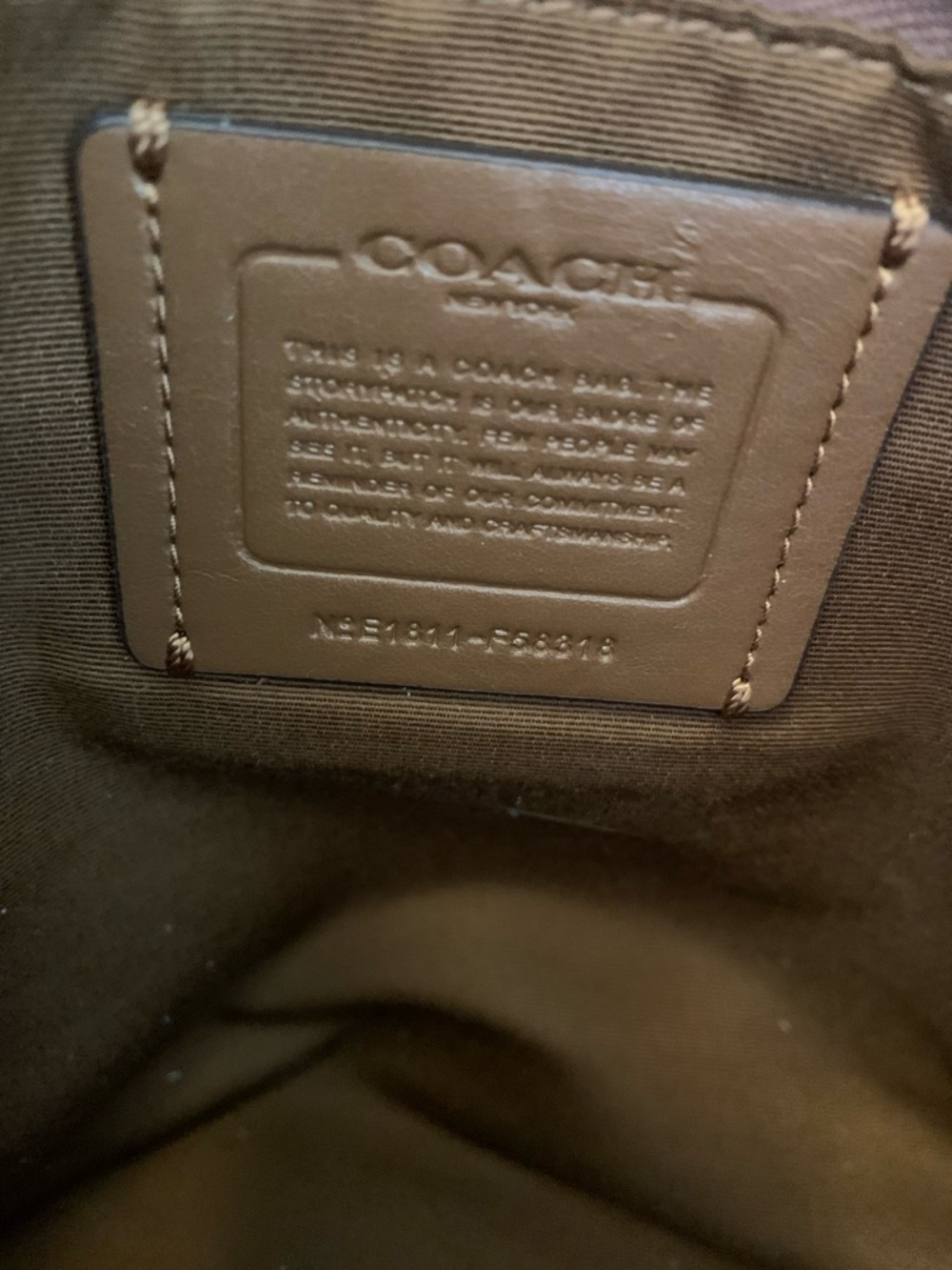 Coach Brown Signature Canvas Tote with Leather Trim - Picture 2 of 10